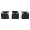 LAMELLIS Microphone Flag Station Square Interview Box Stand Holder Injection Black 10 Pieces