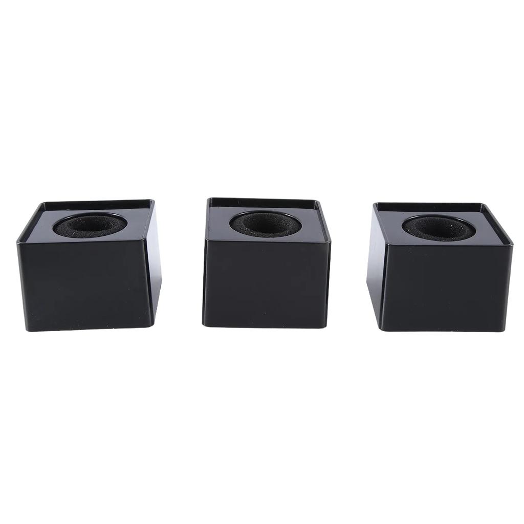 LAMELLIS Microphone Flag Station Square Interview Box Stand Holder Injection Black 10 Pieces