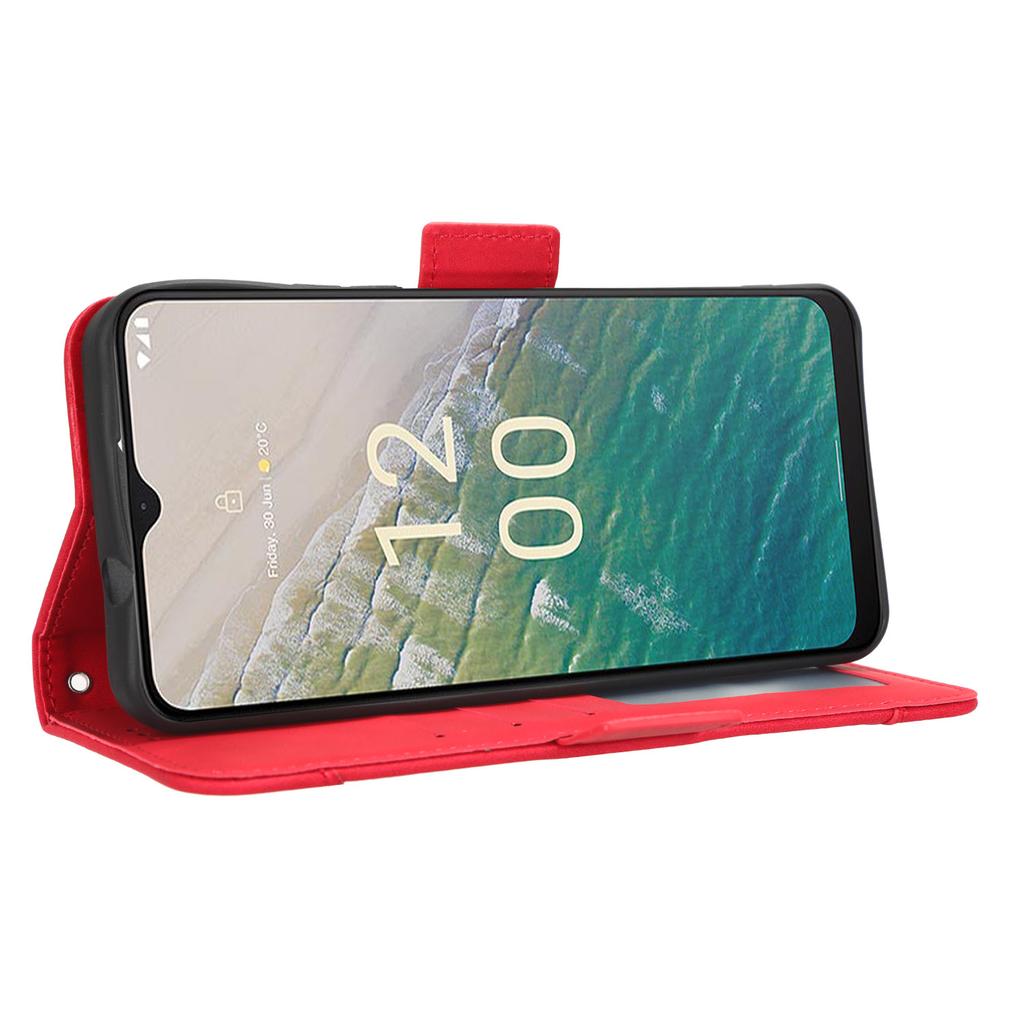 Für Nokia C32 Klapp-Design PU-Leder Handyhülle Ständer Mehrere Kartenfächer Brieftasche Handyhülle