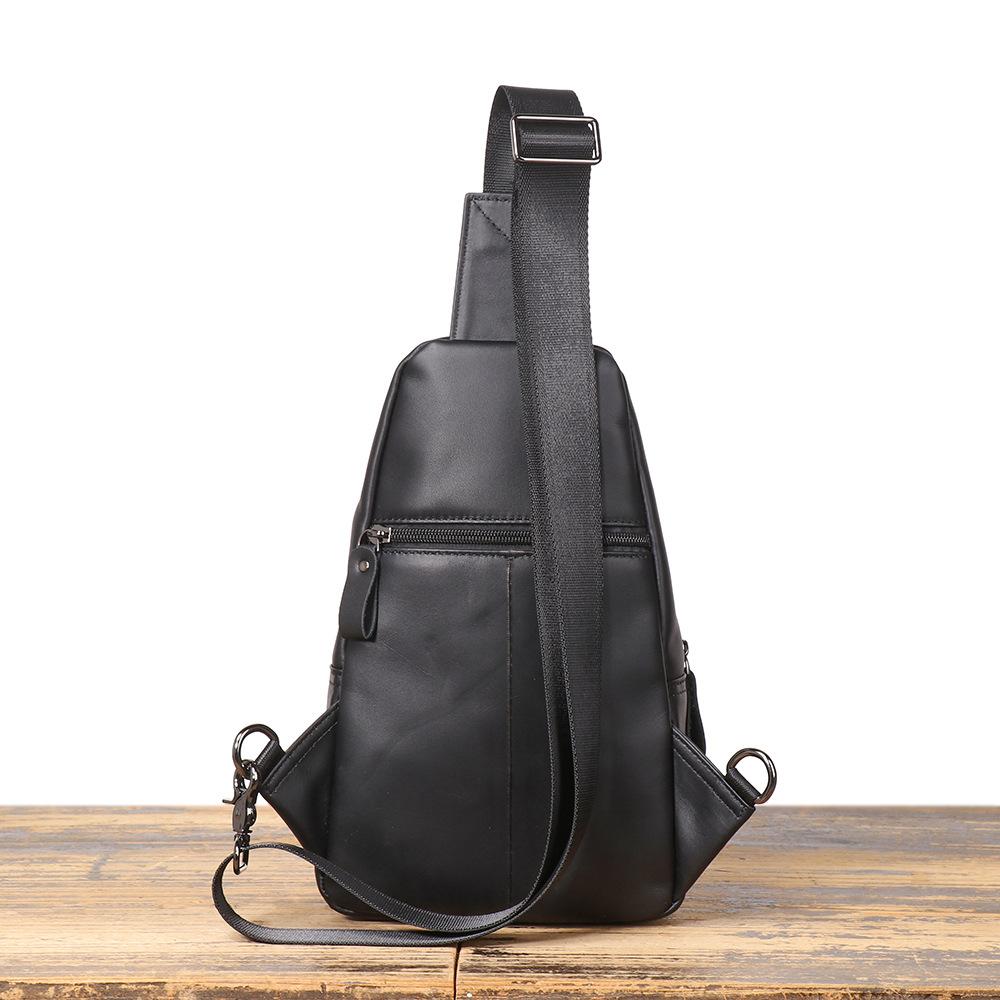 First Layer Cowhide Breast Bag Outdoor Leisure Large Capacity Messenger Bag Light Carry Multi-Functional Fanny Pack