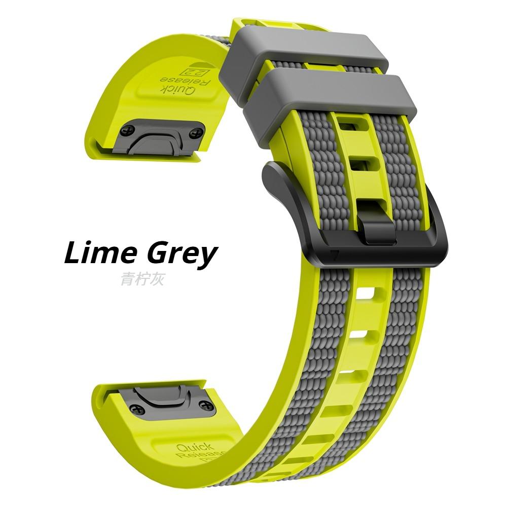 QuickFit 22mm 26mm Two-tone Sports Silicone Watch Band For Garmin Fenix 8 Pro 51mm 47mm E 7 7X 6 6X/Epix Gen 2 Strap Bracelet