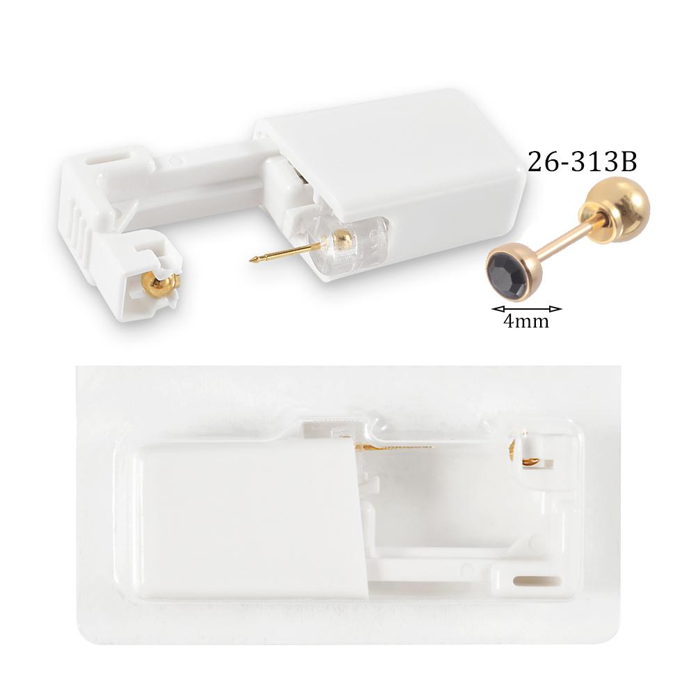 Easy To Use 24K Gold Plated Different Crystal Safe Ball Ear Piercing Gun Kit Disposable Disinfect Earring Piercer Machine Studs