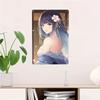 Handcrafted Bohemian Anime Style Tinplate Wall Art Vintage Floral Iron Painting for Home Decor, Unique Gift, Living Room, Bedroo