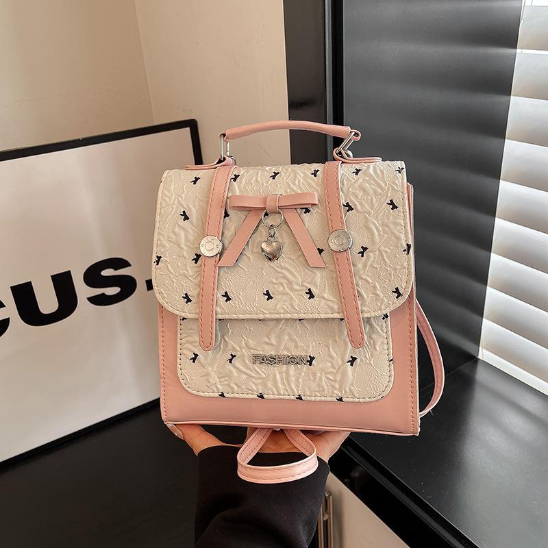 

Рюкзак в нишевом стиле колледжа с высоким чувством, женский модный новый универсальный рюкзак с индивидуальностью, повседневный, легкий розовый