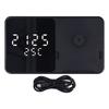3 In 1 Wireless Charging Stand with Digital Alarm Clock Desktop 15W Fast Charging Alarm Clock and Phone Stand for Home