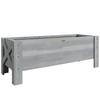 58L Garden Raised Bed Planter Grow Containers for Outdoor Patio Plant Flower Vegetable Pot Fir Wood, 100 X 36.5 X 36 Cm, Grey