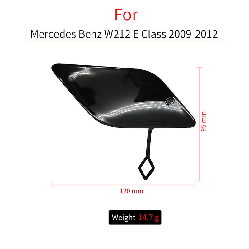 For Mercedes W212 Car Front Bumper Tow Hook Cover Cap Black For Benz E Class 2009-2013 E260 E300 E350 E400 2128850126