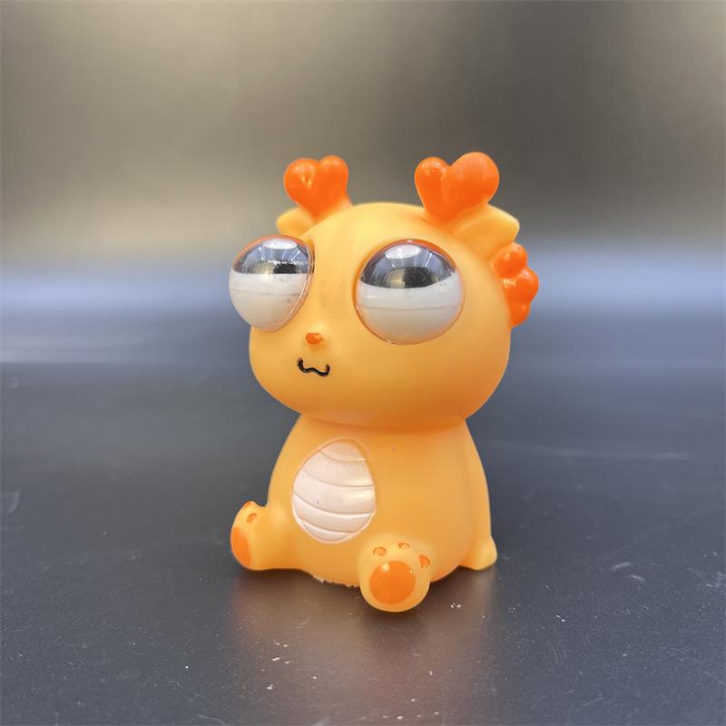 Exploding Eye Dragon Keychain: Squishy Stress Relief Toy and Pendant