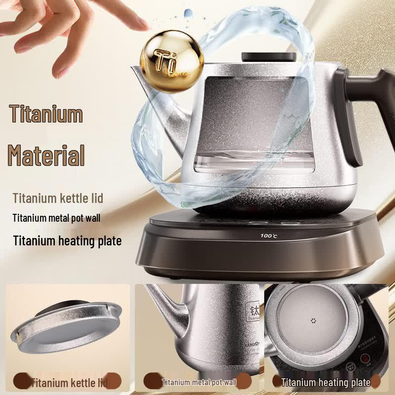 KAMJOVE AI-95 Pure Titanium Automatic Electric Tea Kettle CN plug (adapter included)