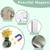 5/8pc Miniature Glass Vases with Faux Flowers Fridge Magnets Set, Artificial Plants Refrigerator Magnet for Kitchen Office Decor