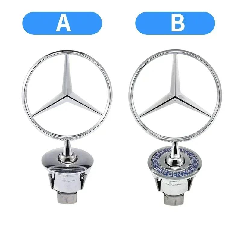 BAM1 Car Front Bonnet Hood Emblem Badge for Mercedes Benz W202 W203 W204 W205 W208 W210 W220 GLA CLA GLC GLK GLE Accessories