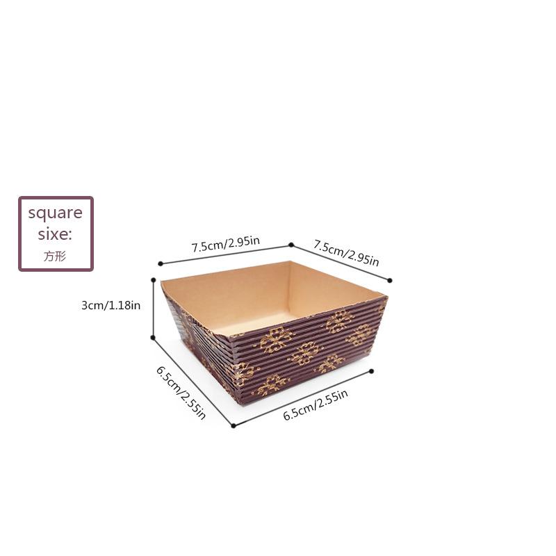 

Small Rectangle Square Corrugated Bread Paper Tray Ship Cake Paper Tray Cake Cup Necao Bread Tray