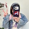 Velvet Embroidered Peaceful Joy Little Horse Phone Case for iPhone 14/15/16 Pro Max/17, High-End