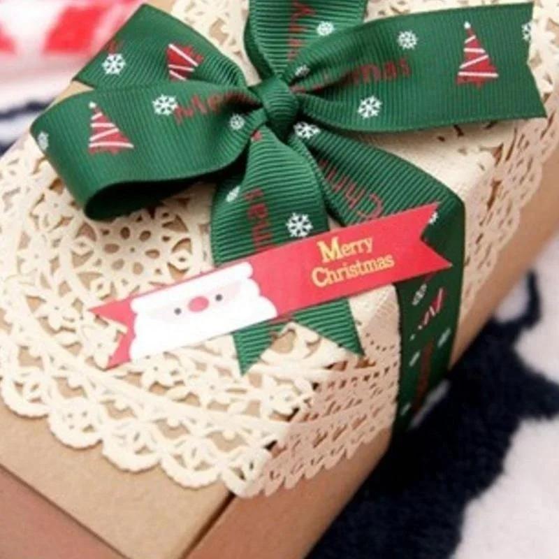 100 Stück / 10 Blatt Niedliche Frohe Weihnachten Weihnachtsmann Schneemann Siegelaufkleber Party Backen Verpackung Papieranhänger Etiketten Weihnachtsgeschenk