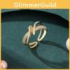 Design Trendy Simple Copper Ring For Women Featuring Dazzling Adjustable Geometric Shape