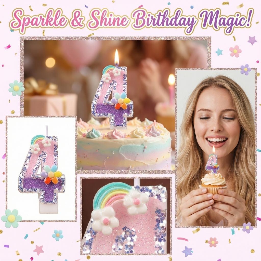 Fashion Cartoon Creative Birthday Candles Party Digital Candles
