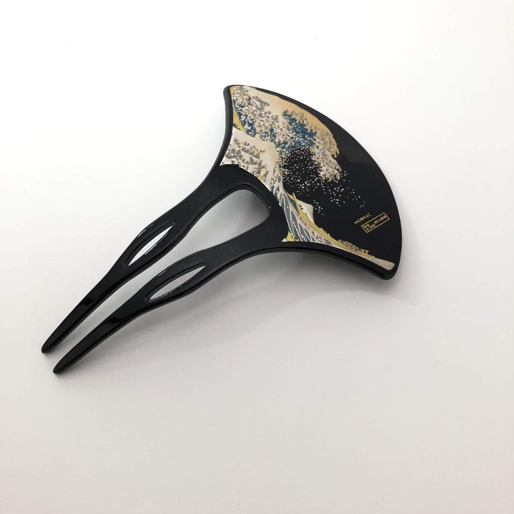 Maeju Lacquerware Lacquer Art Hairpin Wave (B) 4X-132