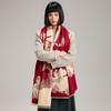 Guochao Ink and Wash Wind Contrasting Colors Double-sided Imitation Cashmere Scarf Winter High-end Warm Shawl