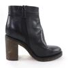 Great CHANEL short boots Double COCO Mark turn lock lamé leather black 36 G31285 Used