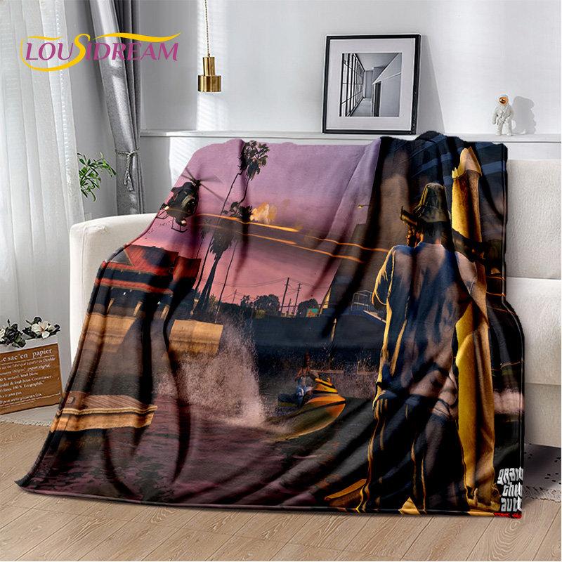 Grand Theft Auto GTA Game Gamer Soft Plush Blanket,Flannel Blanket Throw Blanket for Living Room Bedroom Bed Sofa Picnic Cover
