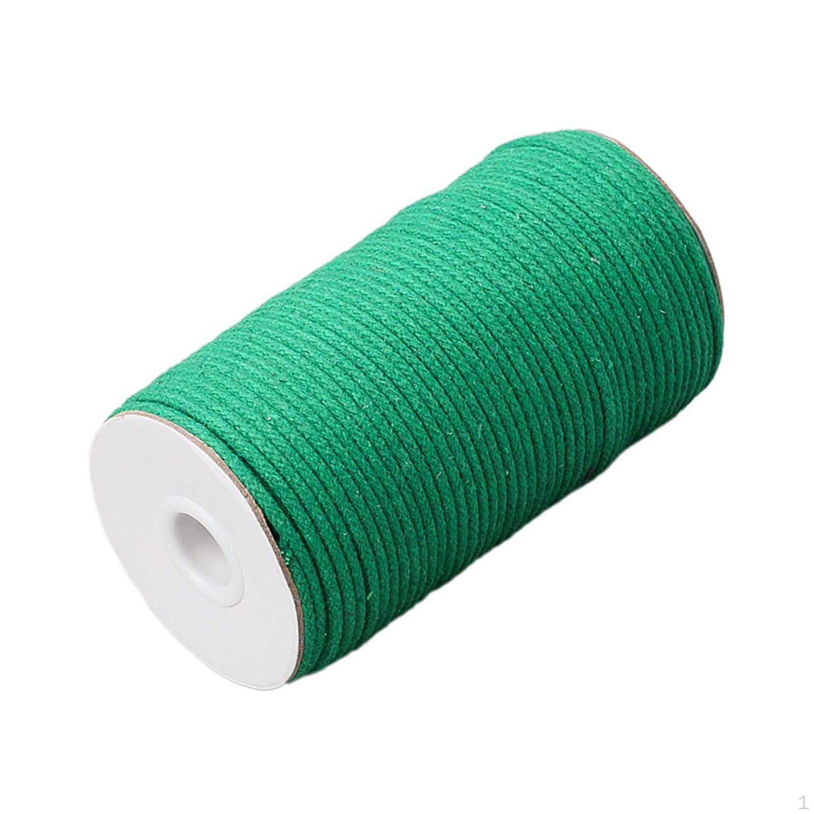 

Braided Macrame Cord, Tapestry Easy to Knot Portable String Thread for Hanging Crafts Decorative зелений
