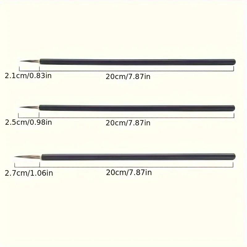 One Set/three Piece Set of Hook and Loop Pens, Large, Medium, and Brush Brushes, Calligraphy Gongbi, Detail Brushes