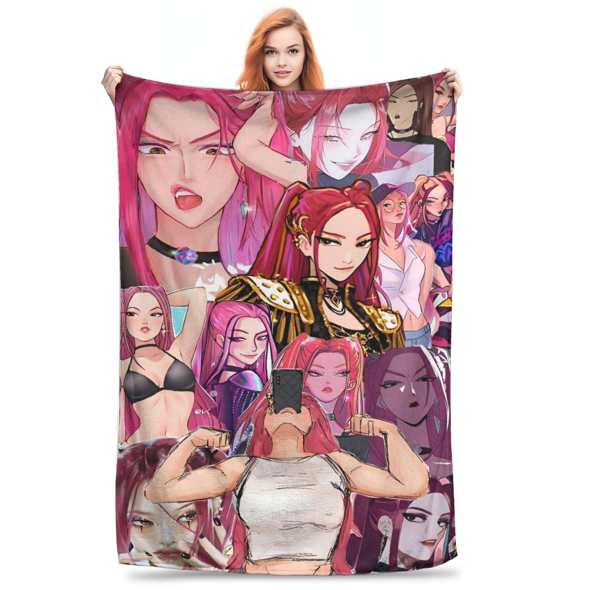 

Huntrix KPop Demon Hunters Mira Zoey Rumi Super Warm Blanket Travel Plush Throw Blanket Flannel Bedspread Sofa Bed Cover 30x40in