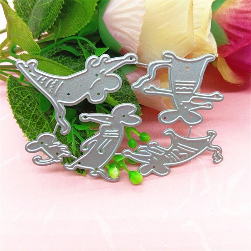 Metal Cutting Die Carbon Steel 5-in-1 Rat Shaped Handmade Stencil Template Mold