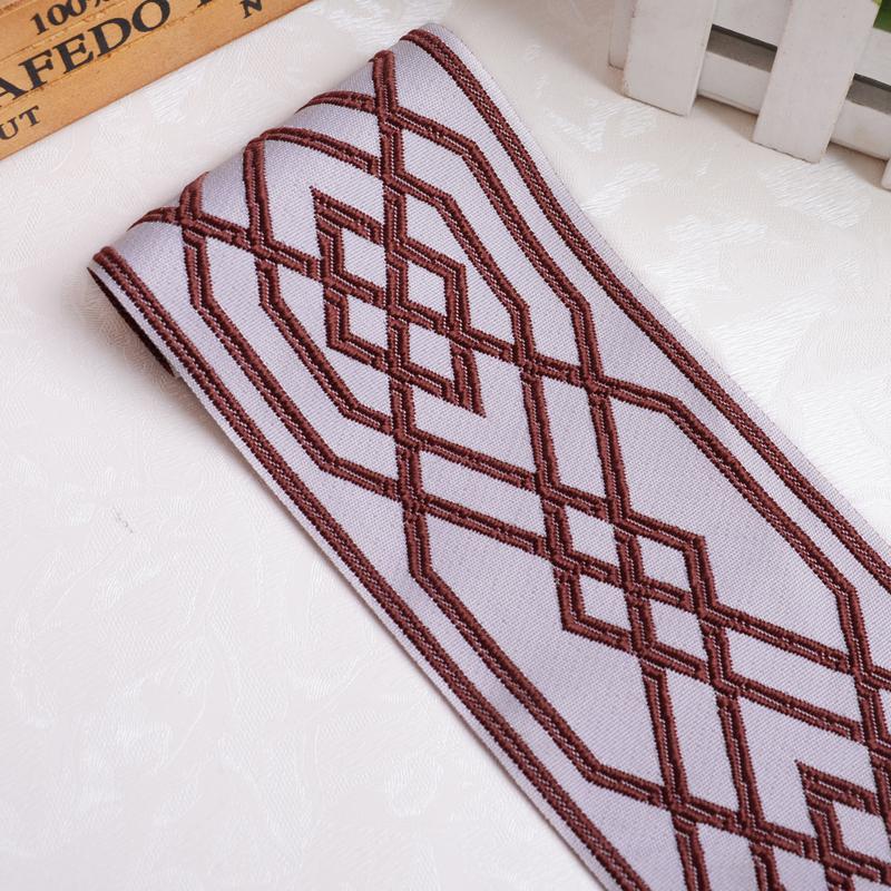 25yards/lot 9cm Width Embroidery Woven Jacquard Ribbon Design For Curtain And Clothing Accessory Ethnique Broderie Ruban