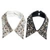 Women Pointed Faux Collar With Crystal Studded Multiuse Wardrobe Outfit Upgrade Decorative Collar For Casual Formal