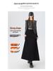 2025 New Design Women's Irregular Gray Woolen A-Line Tie-Up Long Skirt for Autumn/Winter