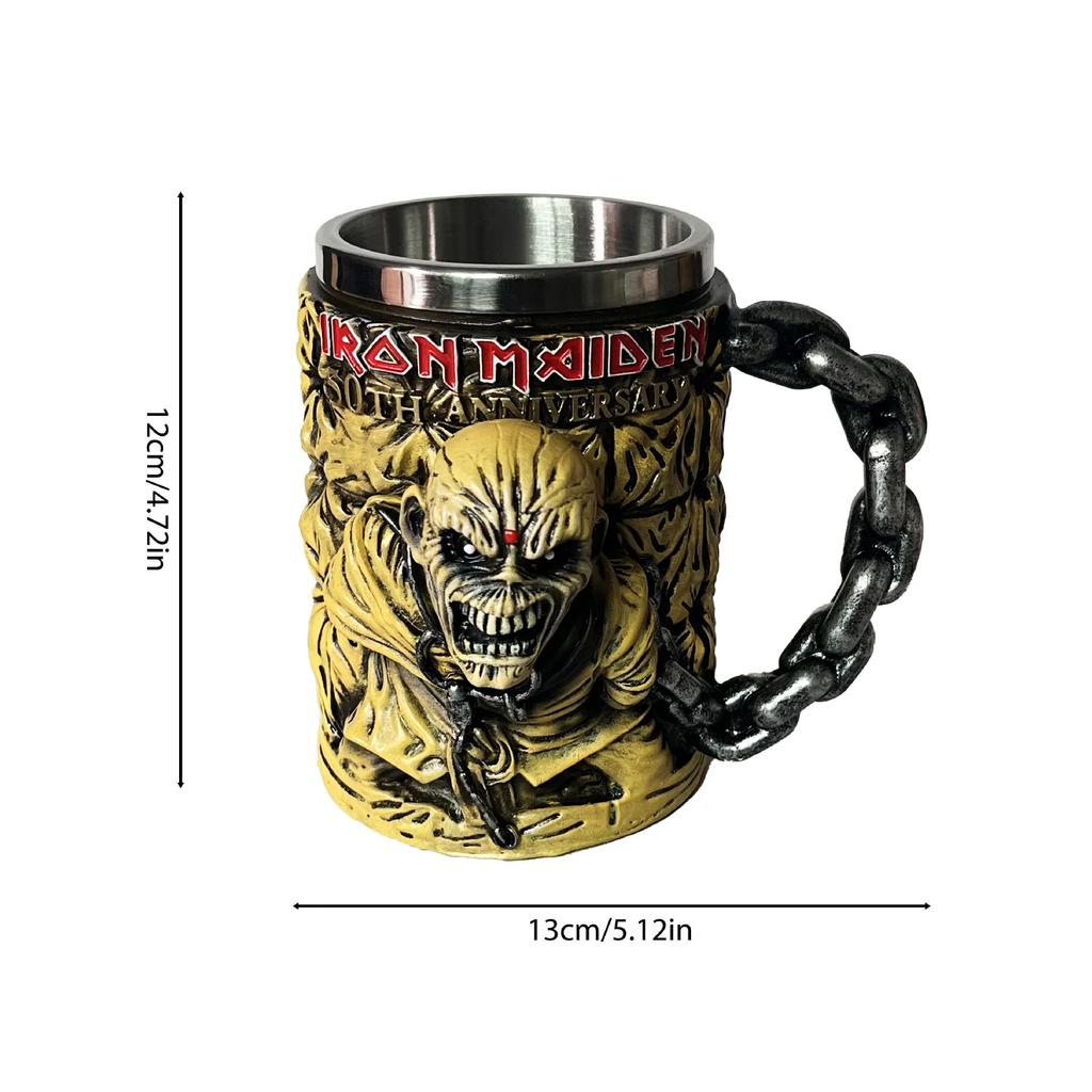 Iron Maiden Band Peripheral Model Cup Iron Maiden Band 50th Anniversary 3D Mug Peripheral Gift Model Ornaments