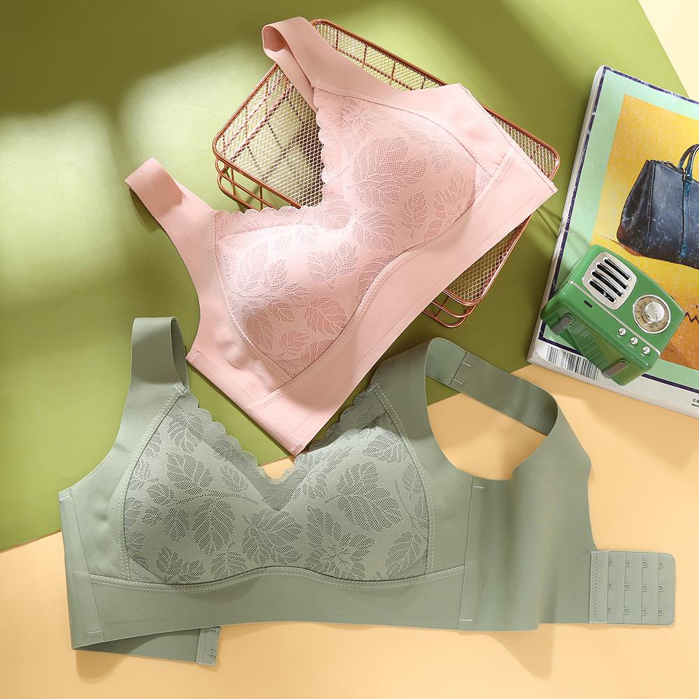 

Underwear women s steel ring gathering sexy upper support anti-sagging small chest adjustment type, sub-breasts non-marking bra cover new