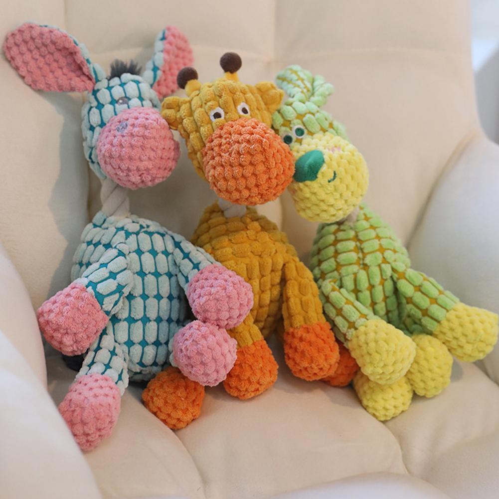 Animal Shaped Pet Toy Pet Squeak Interactive Toy Companion Bite-resistant Indoor Dog Boredom Toy Dog Grinding Tooth Health Pet Sleeping Toys