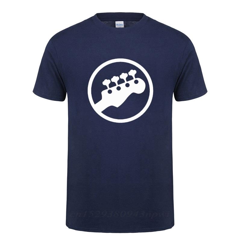 Bass Headstock Guitar Symbol Guitarist Player Musicians Music Rock TShirt Funny Birthday Gift For Men O Neck Cotton T Shirt Tee