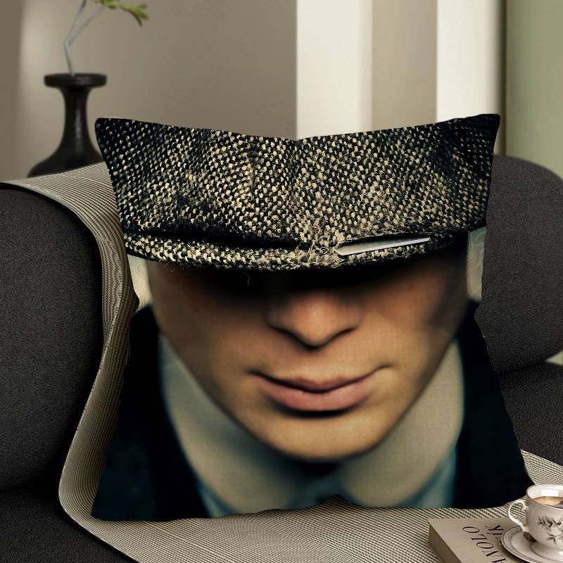 TV P-Peaky B-Blinders Pillow Gifts Home Office Furnishings Bedroom Sofa Car Cushion Cover Case 45x45cm 12x12Inch