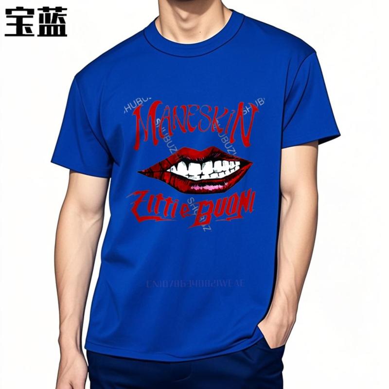 Mens Hiphop Tshirt Summer Popular Maneskin Italian Singer Harajuku Men Unique Streetwear Print Casual Brand Tshirt Allmatch