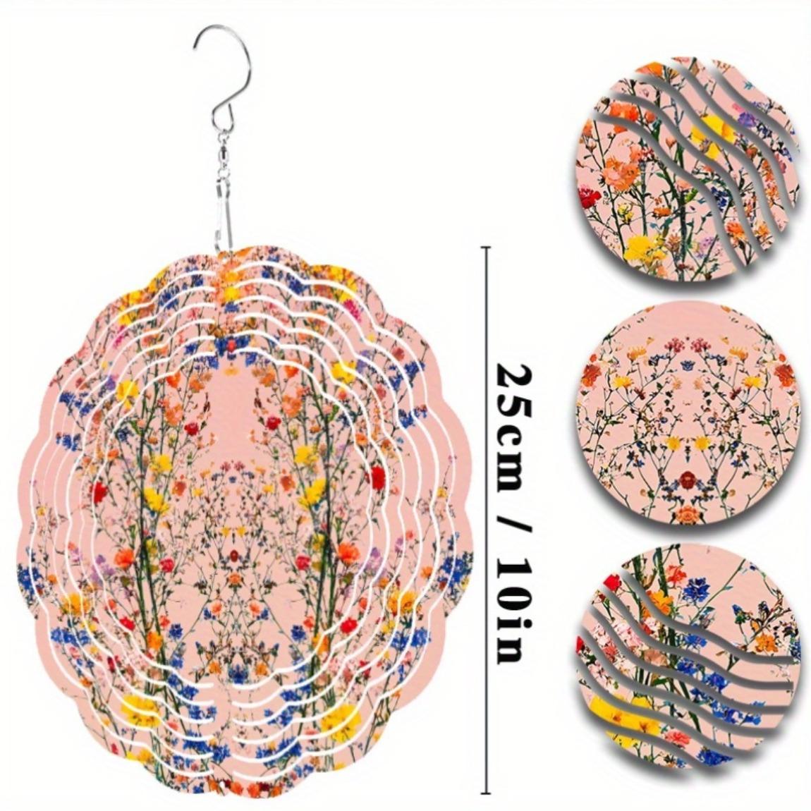 

10 Inch Hanging Wind Chime Rotating Design with 360 Hook for Spring Summer Balcony Garden Decoration Unique Style to Enhance Space Atmosphere 01A