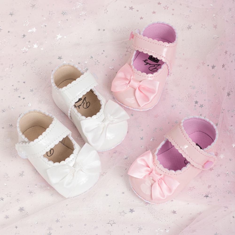 Reflective Baby Pre-Walking Shoes for 0-1 Year Olds - Bow Knot, Soft Sole, Non-Slip, Breathable.
