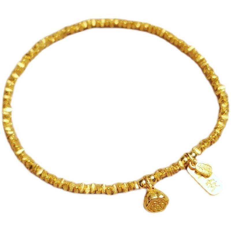 Same Style Broken Silver Bracelet with Several Pairs, New Wushi Brand Fupai Trendy 24K Gold-plated Bracelet DIY Bracelet