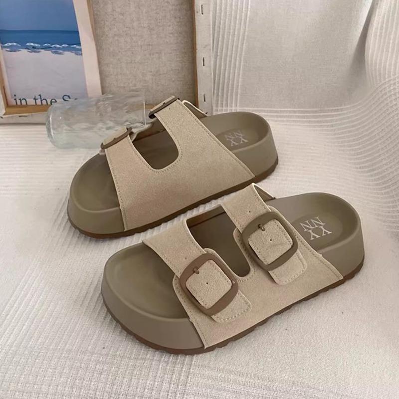 Beautiful thick-bottomed cool slippers for women s summer outer wear high-end new models going out with skirt slippers 35 3979₽