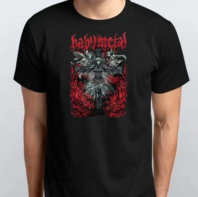 Babymetal Band Graphic Print Unisex 100% Cotton T-shirt Mens Tees Top S M L XL XXL 3 4 XL Black