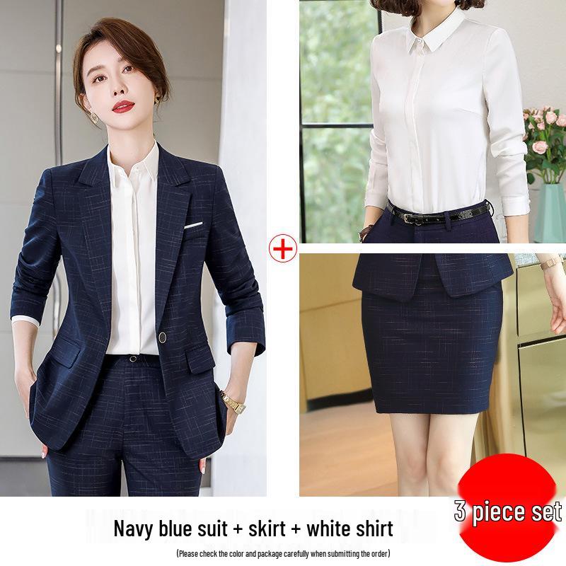 Women's Professional Autumn Suit Set: Office & Sales Formal Wear