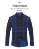 Hengyuanxiang Men's Autumn Plaid Long Sleeve Iron-Free Casual Shirt
