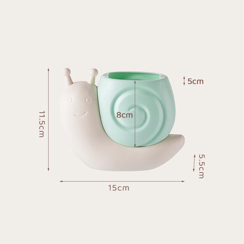Interesting Snail Pen Holder Plastic Multi-Functional Pencil Storage Box Tabletop Storage Student Stationery Organizer