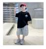 Boys' set summer new 2026 children's short sleeved t-shirt thin casual pants fashion two-piece set