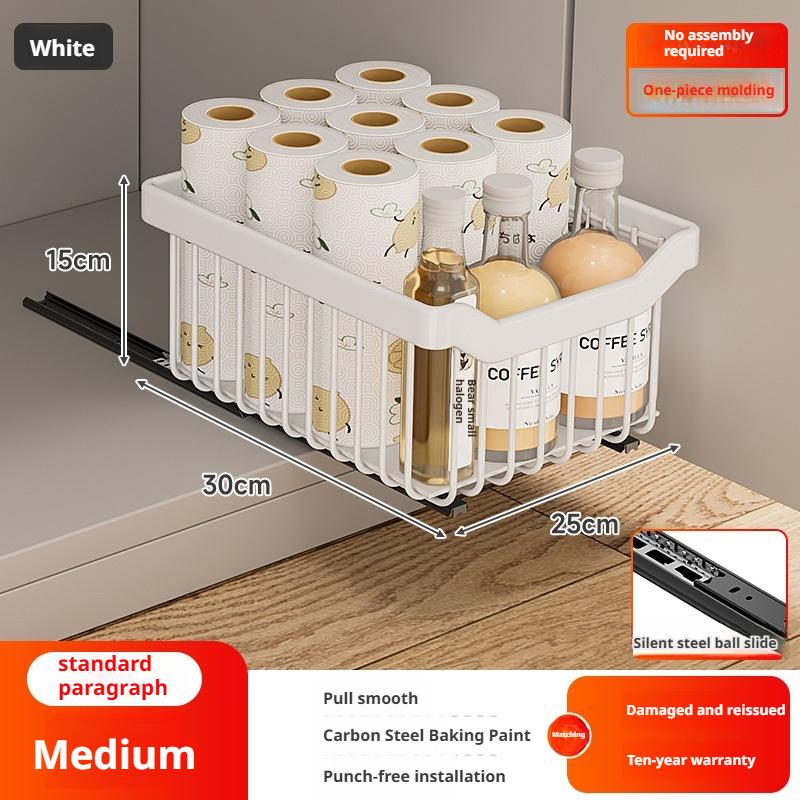 

Under Sink Organizers Rack Pull Out Medicine Cabinet Layered Storage Basket Kitchen Seasoning Bowls Drawer Holder Storage Box