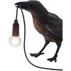 Generic Raven Decor Table Lamp - Lifelike Resin Crow Bird Desk Lamp Creative Animal Styling Light Bedroom Bedside Wall Sconce Lamp Light Decoration -