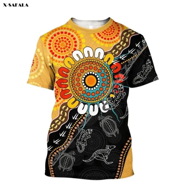 

Флаг австралийских аборигенов, подарок для рук, 3D принт, дышащая спортивная футболка из молочного волокна, летняя мужская повседневная футболка 2XL