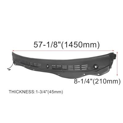 Universal Windshield Cowl Vent Grille Cover Panel Replacement for 20042012 Chevy Colorado and GMC Canyon Vehicles Durable and W